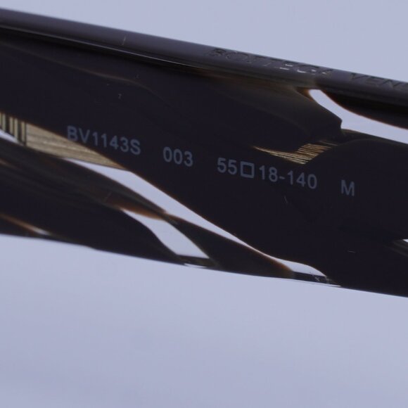 Bottega Veneta BV1143S 003 Sunglasses Striped Brown Rectangle Frame,Brown Lenses - Picture 9 of 11